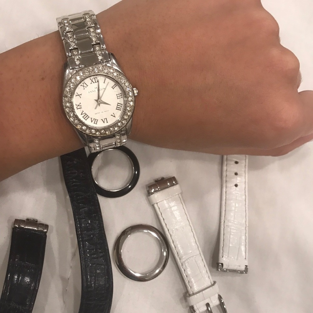 Anne Klein Swarovski crystal watch